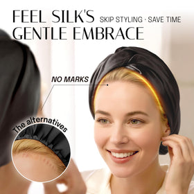 OLESILK Silk Bonnet dark blue packaging ready for gifting