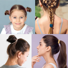 OLESILK silk hair ties in ponytail, holds hair securely without damage
