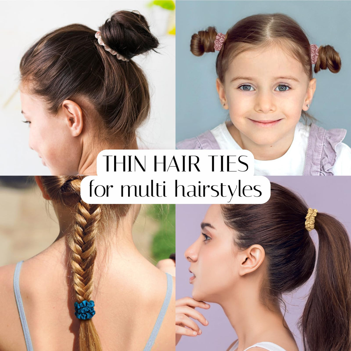 OLESILK silk scrunchie helps keep hair crease-free after styling.