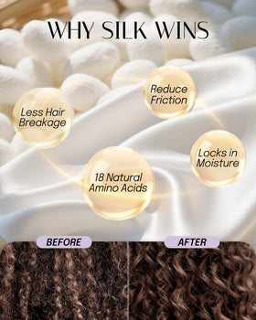 OLESILK silk lining provides smooth protection for delicate strands.