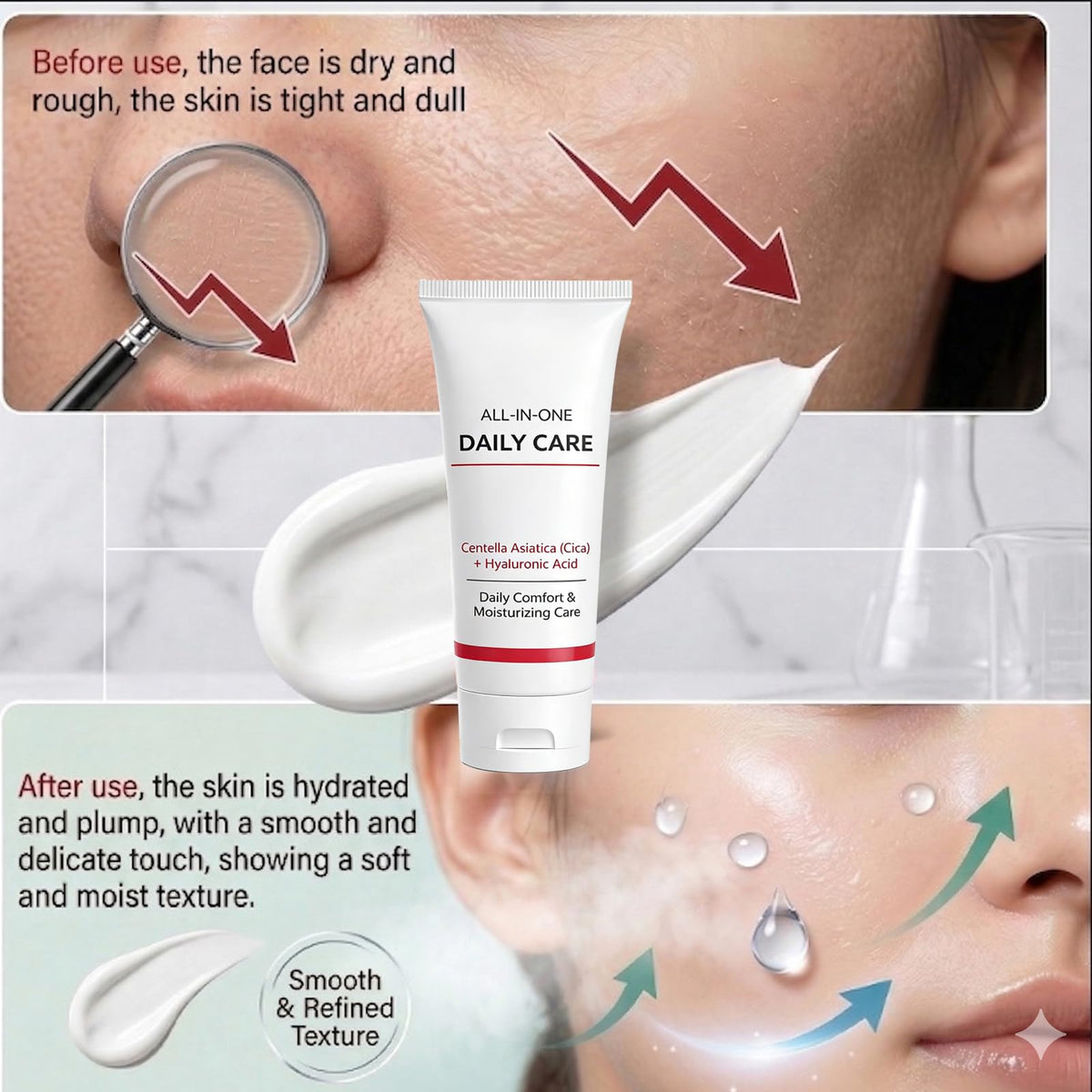 OLEVRALIS Time Reverse Cica Cream focus on fine lines for a firmer feel.