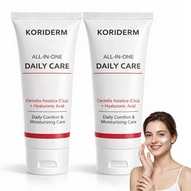 OLEVRALIS Time Reverse Cica Cream pack shot with 2-pack for daily hydration.