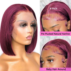 OLFORY 13x4 lace front close-up highlighting pre-plucked baby hairs for easy blend