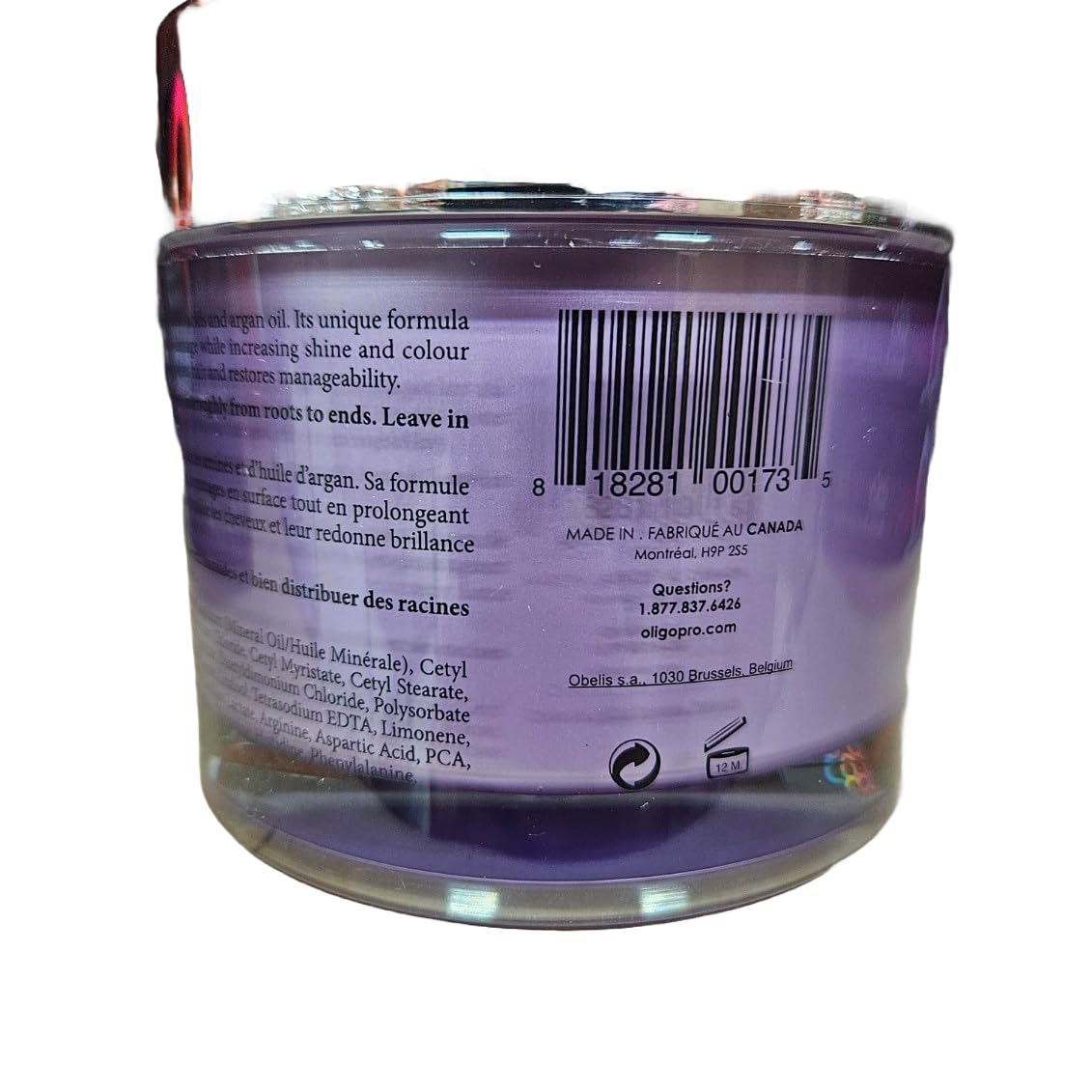 Oligo Blacklight Intensive Replenishing Mask repairing surface damage on hair