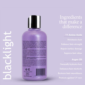 Oligo Blacklight Nourishing Conditioner texture close-up reveals creamy, weightless hydration.