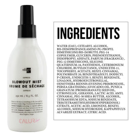 Oligo Calura Express Blowout Mist offers lightweight heat-shield during styling.