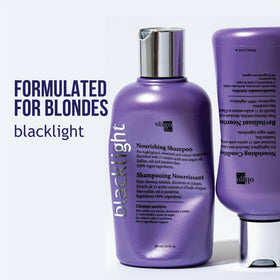 Close-up of argan oil formula in shampoo nourishes hair (Oligo Professionnel Blacklight).