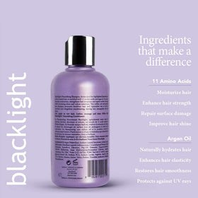 Backlight formula with amino acids and argan oil for moisture and softness.