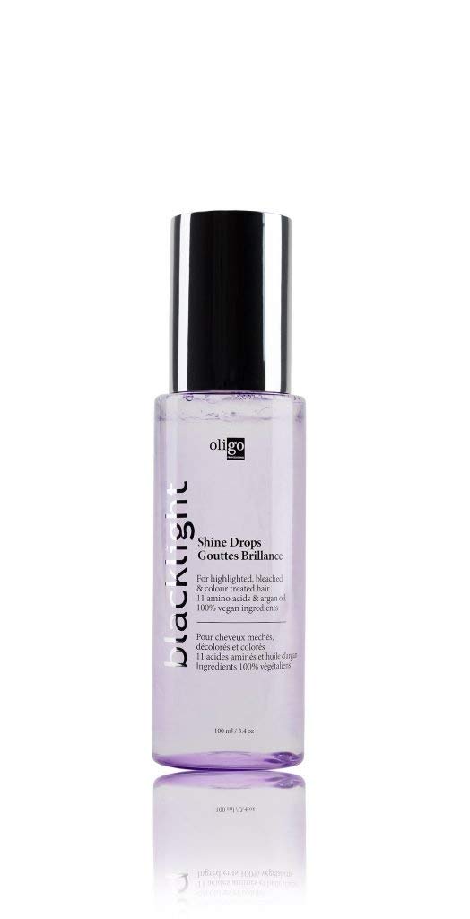 Oligo Professionnel Blacklight Shine Drops bottle for instant shine.