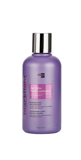 Oligo Professionnel Blacklight Violet Conditioner for blondes bottle close-up with brassy control