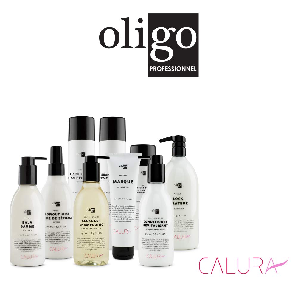 Salon-grade Oligo Calura conditioner ready for home use.