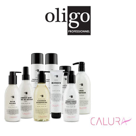 Salon-grade Oligo Calura conditioner ready for home use.