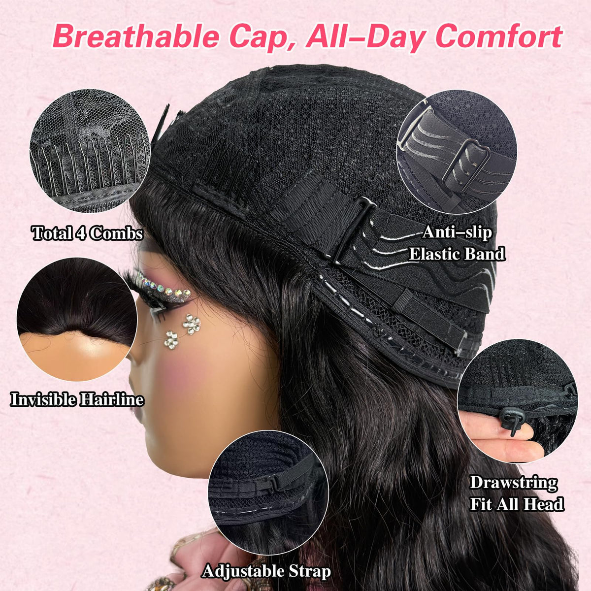 Olimaruly half wig with clip-ins for secure, easy styling