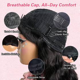 Olimaruly half wig with clip-ins for secure, easy styling