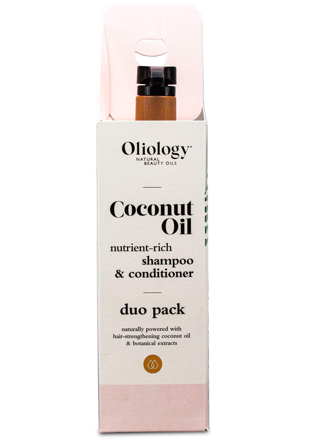Botanical extracts label indicates natural ingredients in Oliology formula.
