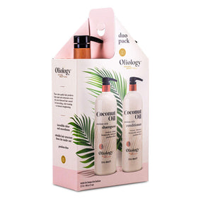 Oliology Coconut Oil Conditioner bottle provides smooth, manageable hair.