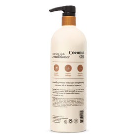 Oliology conditioner label closeup highlighting nutrient rich formula