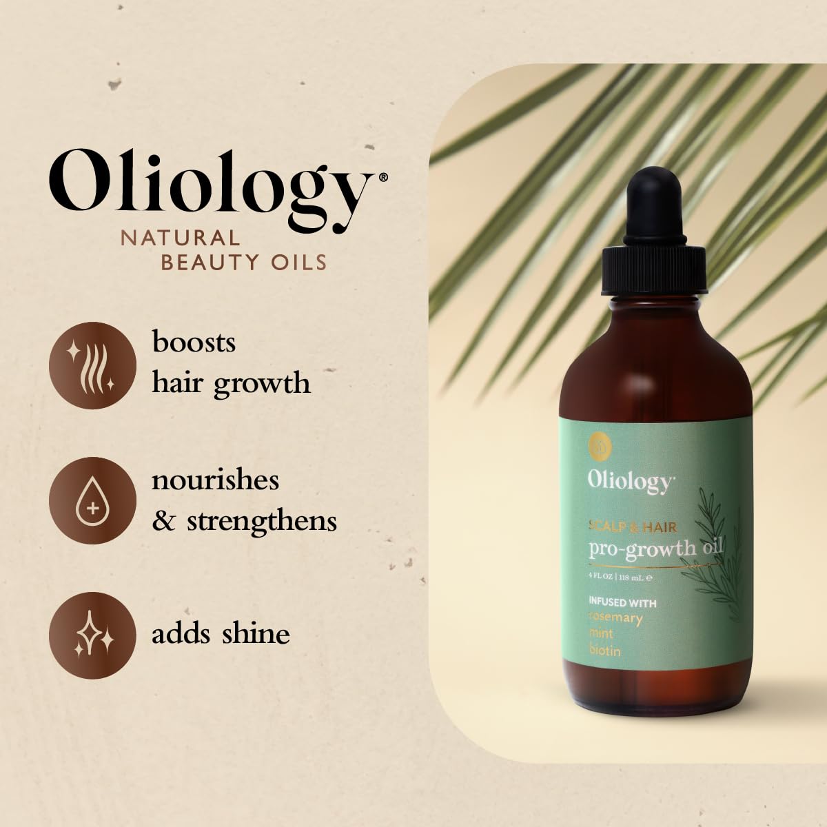 Oliology oil droplets on the palm signaling lightweight hydration.