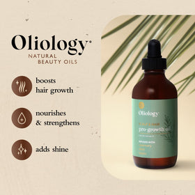 Oliology oil droplets on the palm signaling lightweight hydration.