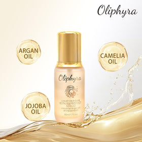 Oliphyra Hair Oil provides a glassy finish with frizz control.