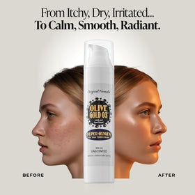 Olive Gold 03 plant-based ingredients showcase gentle, natural skincare.