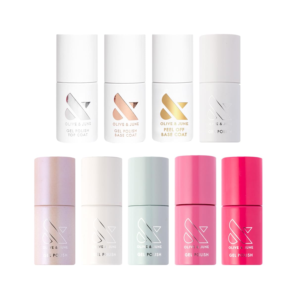 Olive & June Bestsellers Gel Polish Set shows six shades for versatile gel manicures.