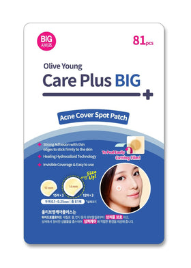 OLIVE YOUNG Care Plus Spot Patch Big closeup showing thin adhesion