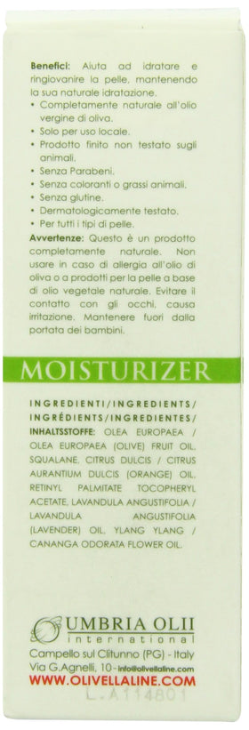 Olivella Virgin Olive Oil Moisturizer jar highlights nourishing night-time care.