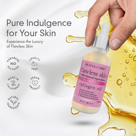 Olivia Care Collagen Facial Oil lifestyle shot for daily self-care