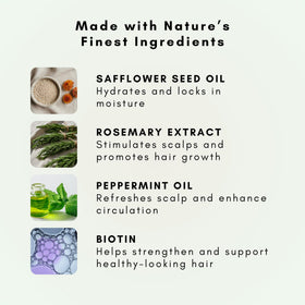 Olivia Care scalp massage scene illustrating product use.
