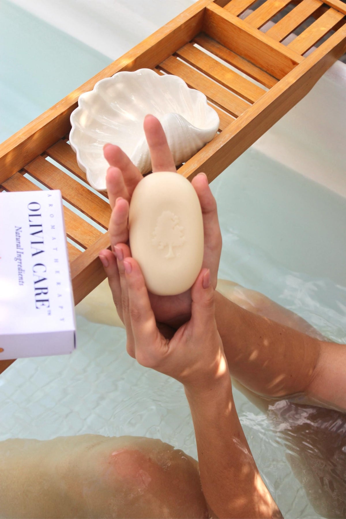Olivia Care triple-milled lavender soap texture and scent