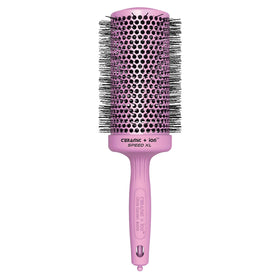 Olivia Garden Ceramic Ion Speed XL brush barrel heats quickly for faster blowouts