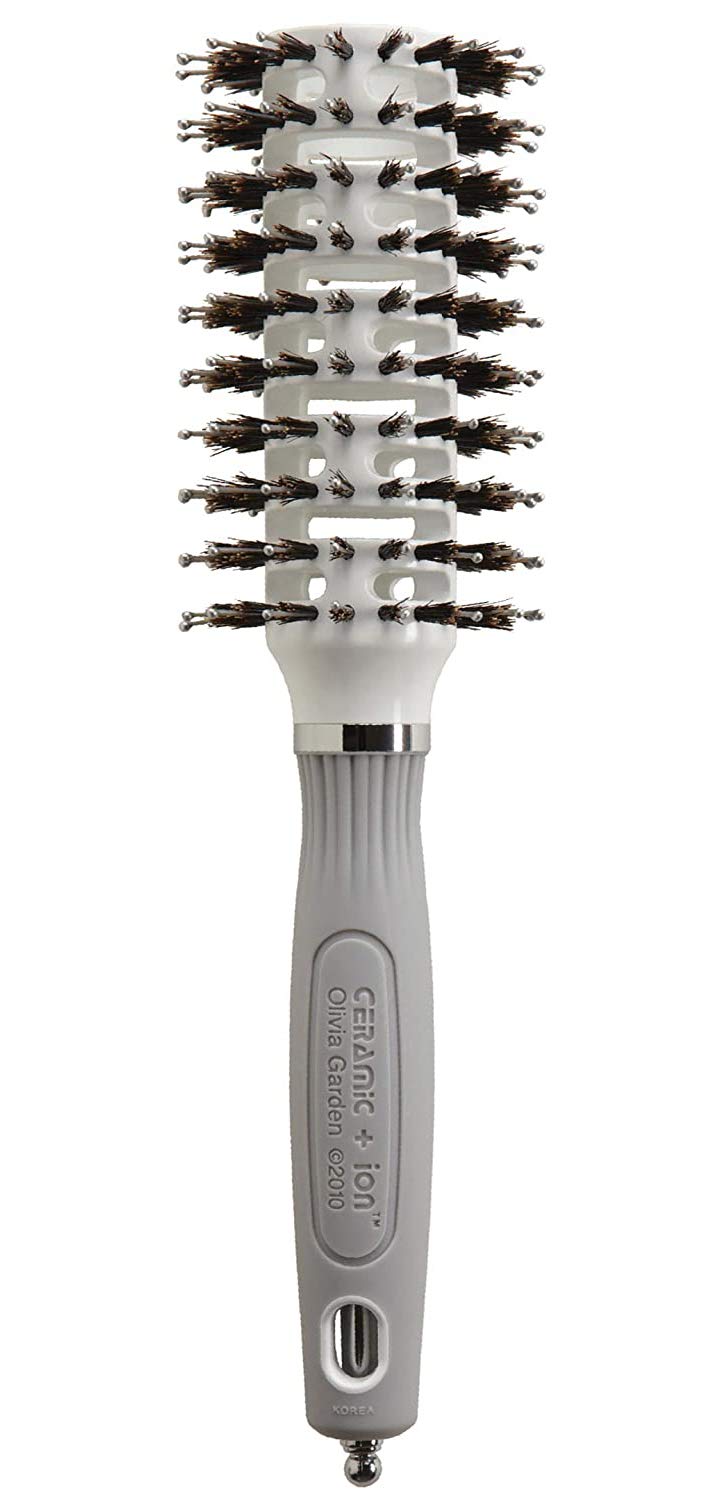 Olivia Garden Ceramic + Ion Turbo Vent brush with a 2.5-inch barrel for fast blowouts.