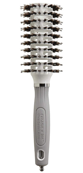Olivia Garden Ceramic + Ion Turbo Vent brush with a 2.5-inch barrel for fast blowouts.