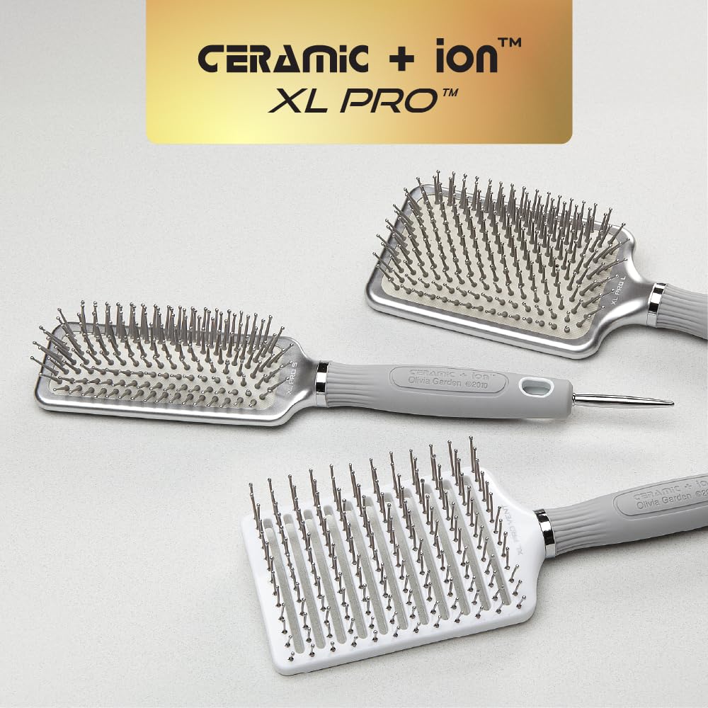 Olivia Garden Ceramic + Ion XL Pro delivers salon-finish shine on hair.
