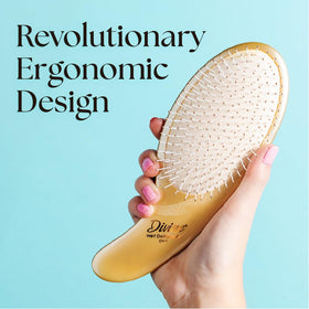 Olivia Garden Divine Paddle Brush ergonomic handle supports comfortable brushing