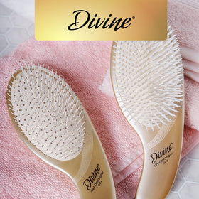 Olivia Garden Divine Paddle Brush suitable for straight, wavy, and curly textures