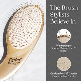 Olivia Garden Divine Paddle Brush soft cushion reduces scalp tension during styling
