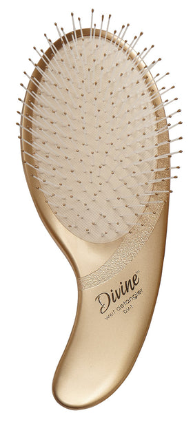 Olivia Garden Divine Paddle Brush wet detangler demonstrates easy detangling for all hair types