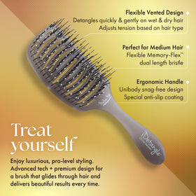 Olivia Garden iDetangle brush detangling dry hair with comfort.
