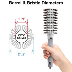 Olivia Garden ionic brush with vented barrel for smooth detangling and quick drying.
