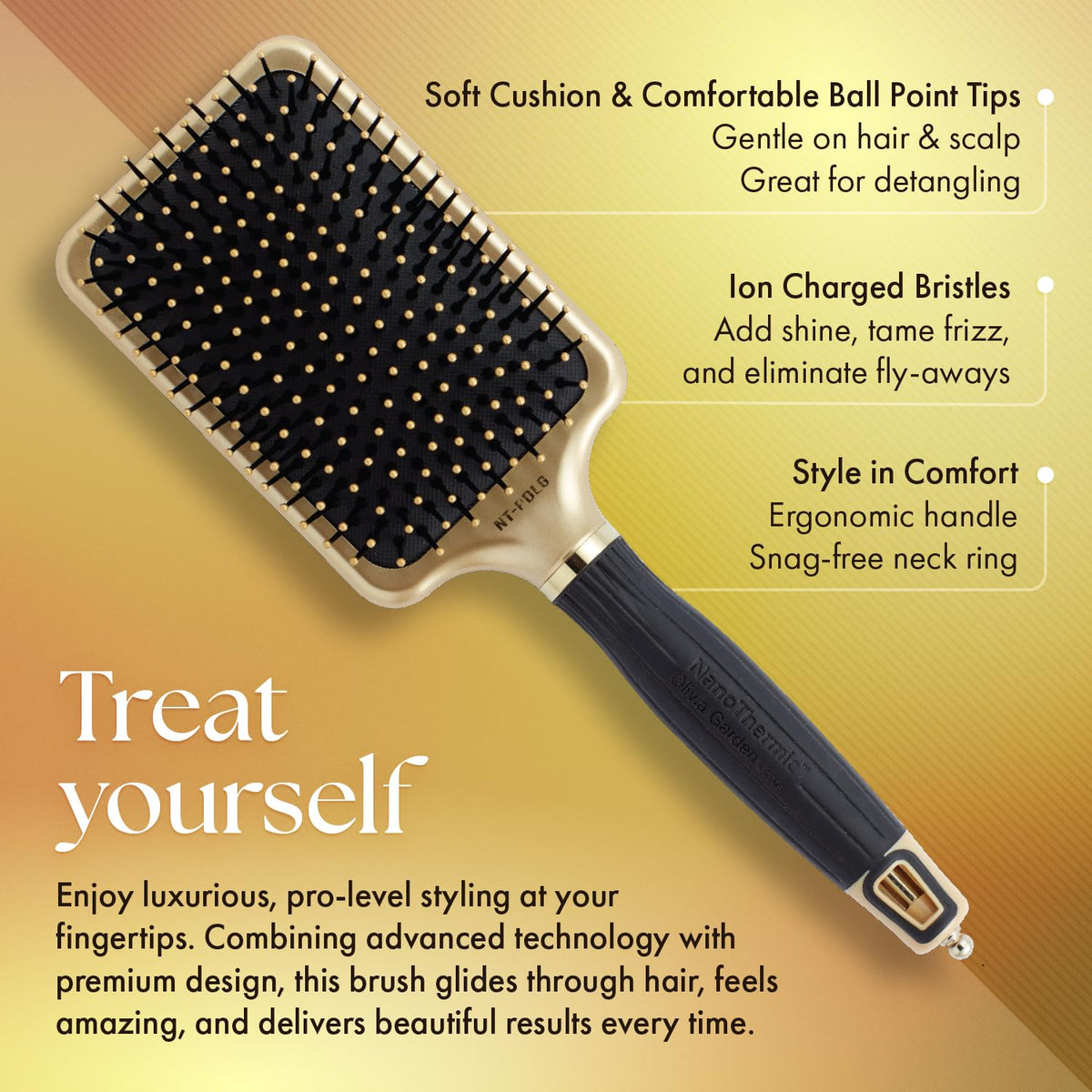 Olivia Garden NanoThermic brush retractable sectioning pick aids precise styling.