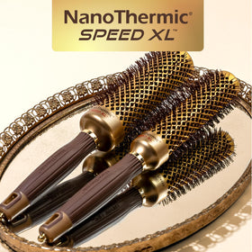 Olivia Garden NanoThermic XL barrel size comparison — more volume and control.