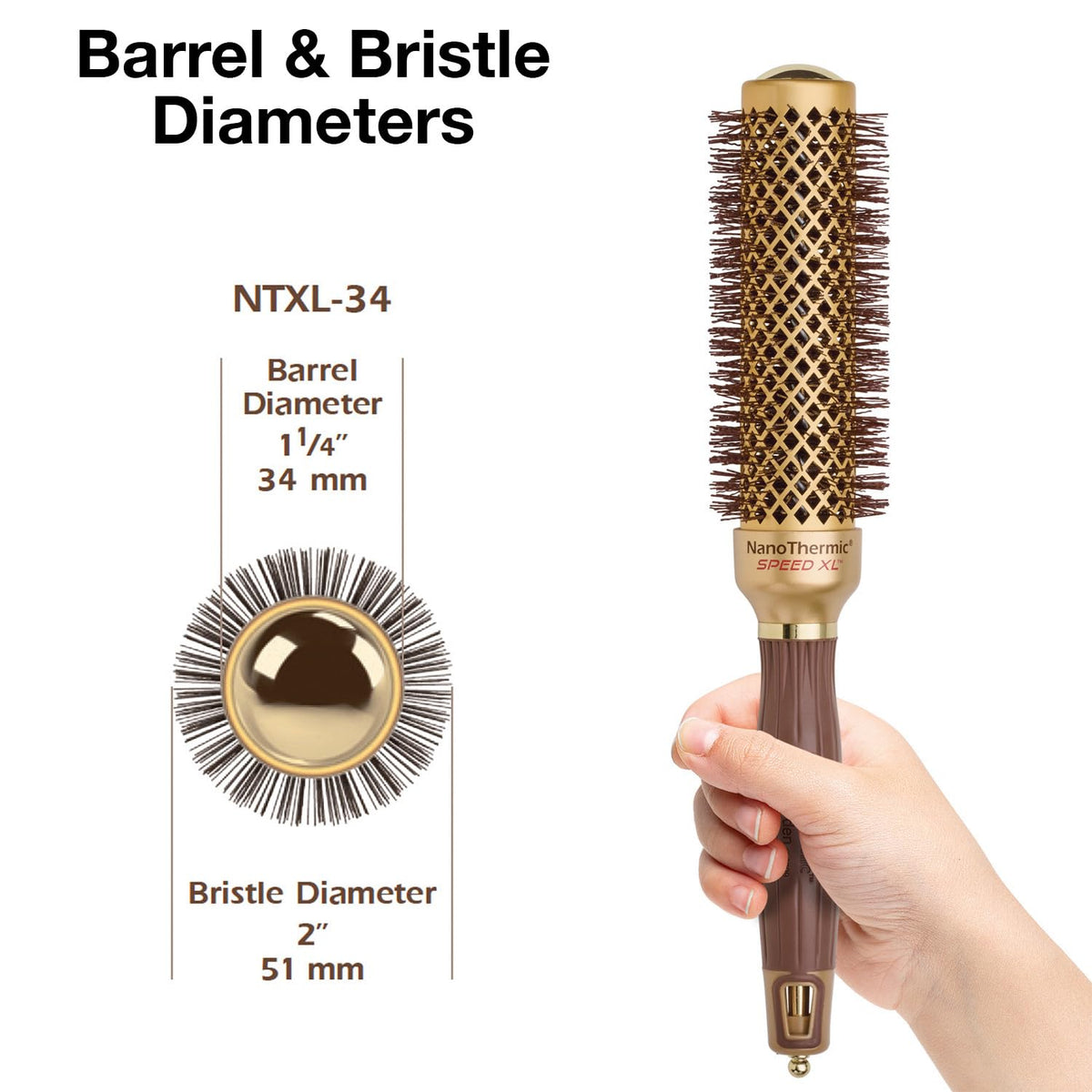 Olivia Garden NTXL-34 ergonomic side grip for comfortable styling