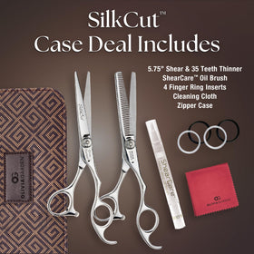 Olivia Garden SilkCut thinner showing ultra-thin blades for texture work.