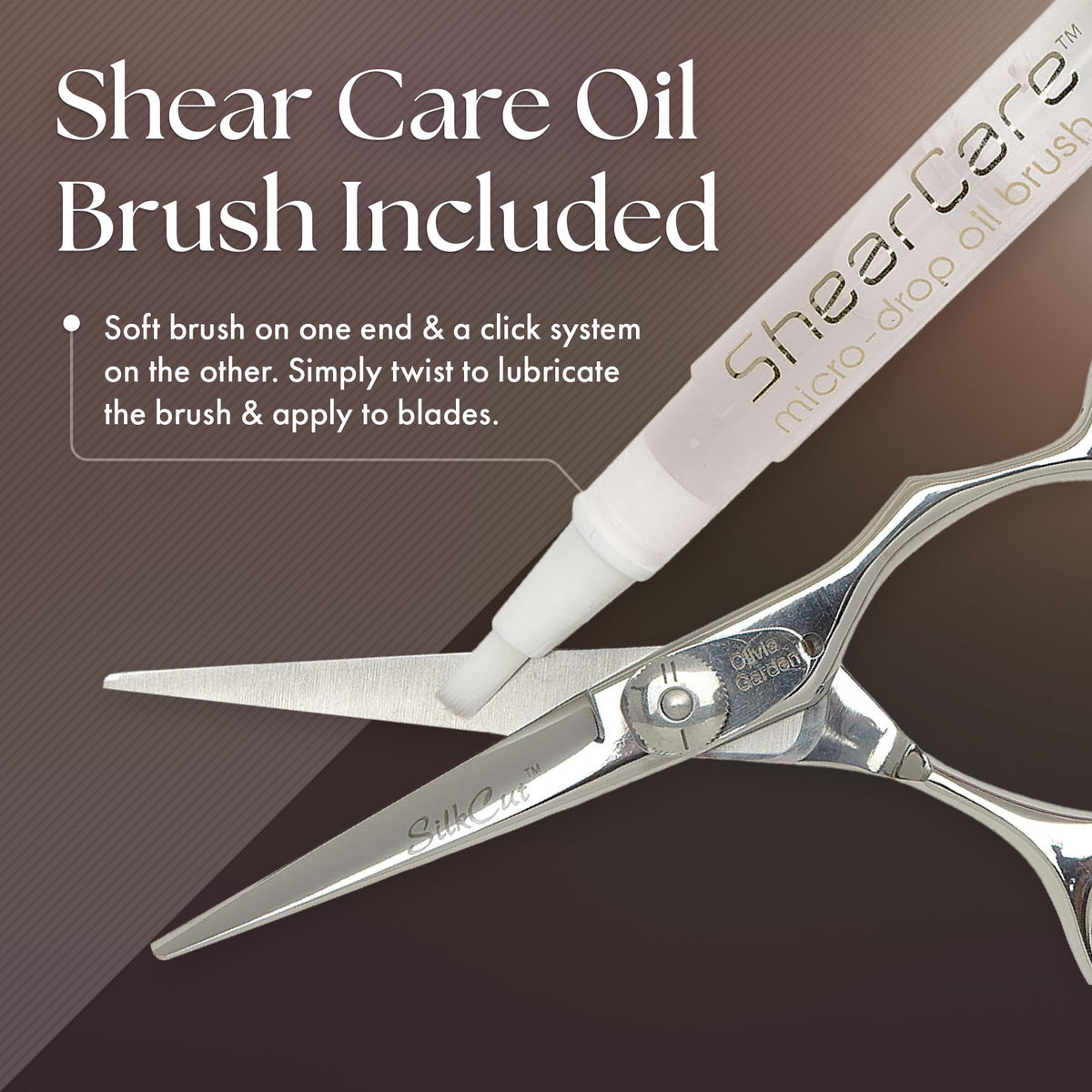 Olivia Garden SilkCut thinner close-up highlighting micro-thin edge for texture.