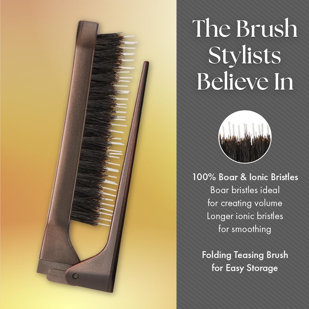 Olivia Garden Style-Up bristles blend boar and ionic fibers for smooth texture.