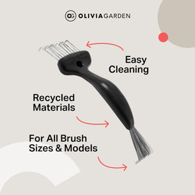Tool in action removing residue during a quick salon-like cleaning