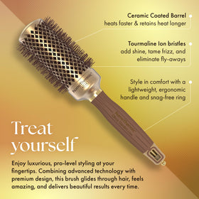 Olivia Garden tourmaline ion technology for added shine and frizz control.