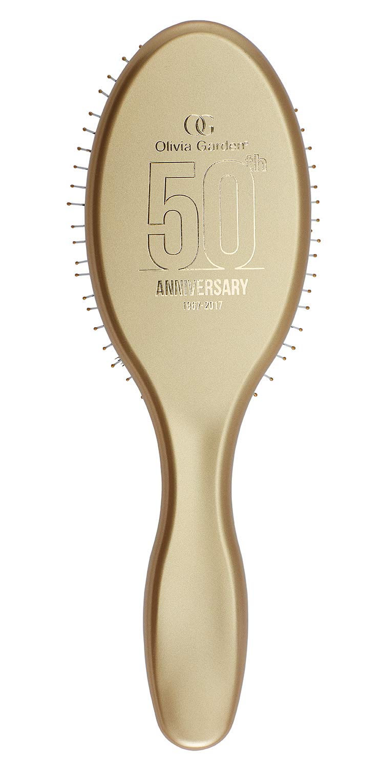 Olivia Garden 100 percent boar bristles promote natural oil distribution and shine.